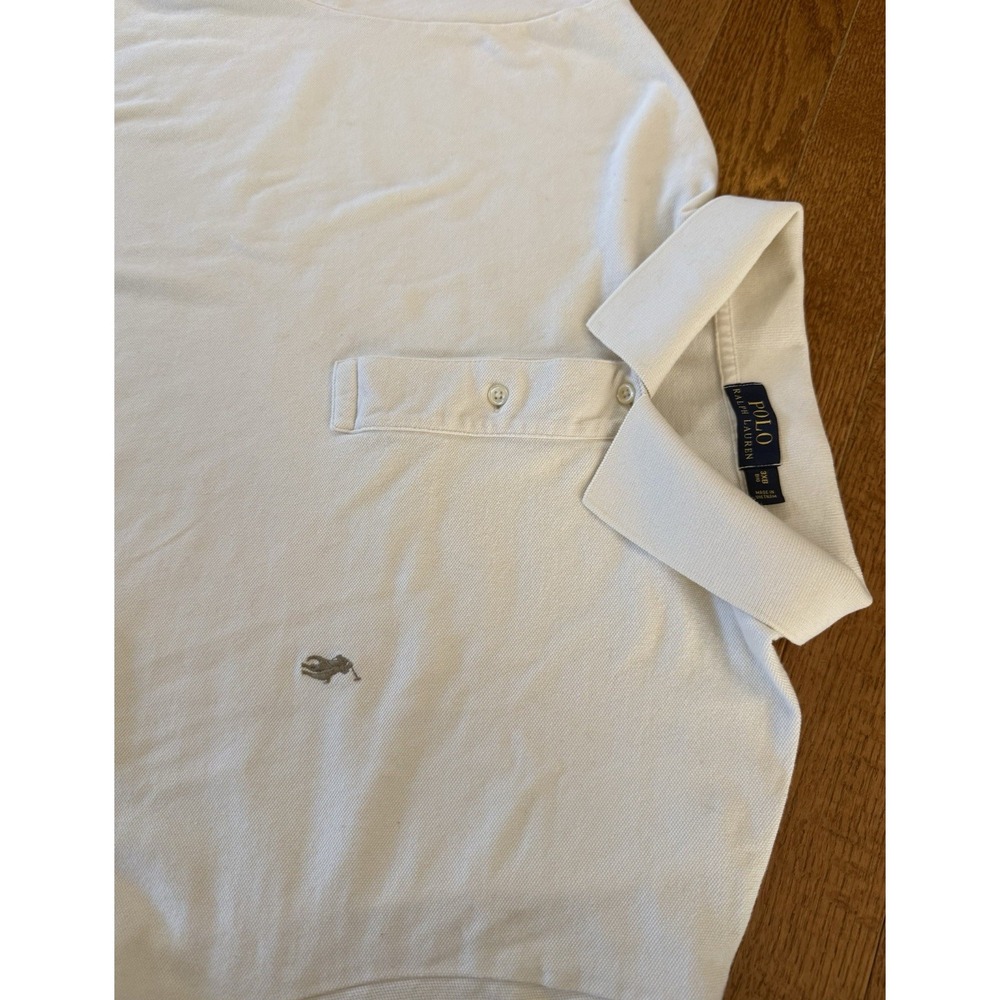 Polo Ralph Lauren  Cotton Polo 3XB Cream White Short Sleeve Shirt Big And Tall